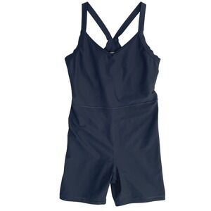 Old Navy Active Powersoft Jumpsuit Romper Blue Sleeveless Athletic One Piece L